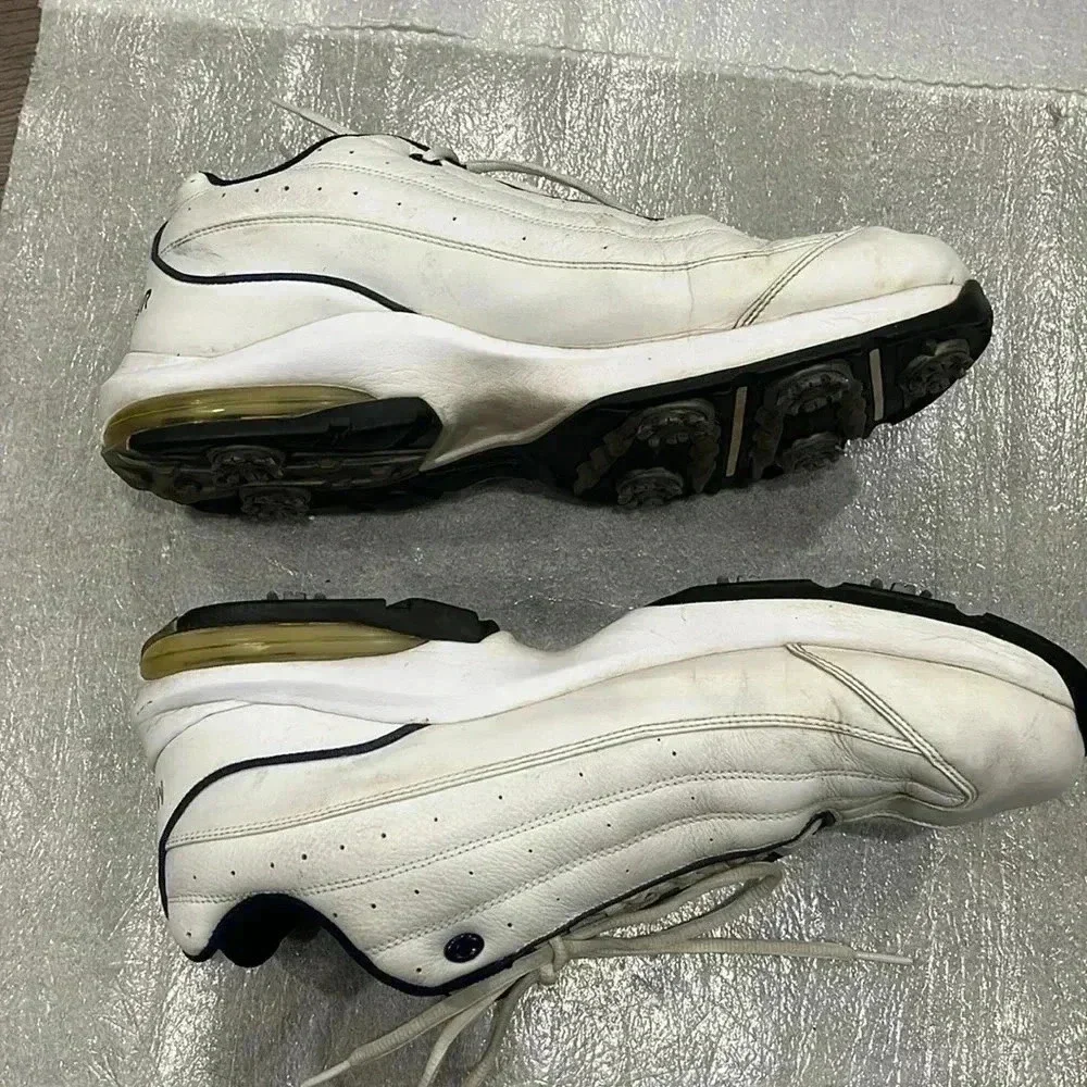 [11W]Nike White Leather Max  Air Golf Sneaker- Men - Picture 2 of 8